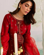 Armina 3Pc - Embroidered Lawn Frock