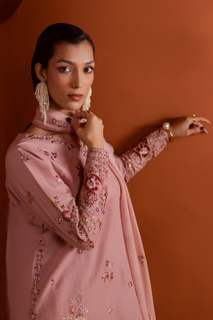 Tea Zunaisha 3Pc Embroidered Lawn Dress - Back View | MEHRAAH
