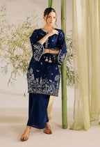 Manzar 2Pc Embroidered Lawn Dress - Embroidery Detail | MEHRAAH
