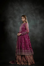 Zehra Royale Long Shirt & Crushed Lehenga - Full Look | MEHRAAH