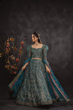 Serene Drape Lehenga Kurti - Back View | MEHRAAH