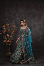 Serene Drape Lehenga Kurti - Lehenga Detail | MEHRAAH
