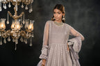 Elegant Organza Maxi Dress - Embroidery Detail | MEHRAAH