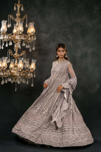 Elegant Organza Maxi Dress - Lifestyle Shot | MEHRAAH