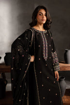 Mosaic 3Pc Embroidered Lawn Dress - Back View | MEHRAAH