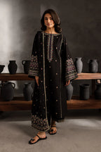 Mosaic 3Pc Embroidered Lawn Dress - Side View | MEHRAAH