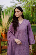 Raeven 3Pc Embroidered Lawn Dress - Front View | MEHRAAH